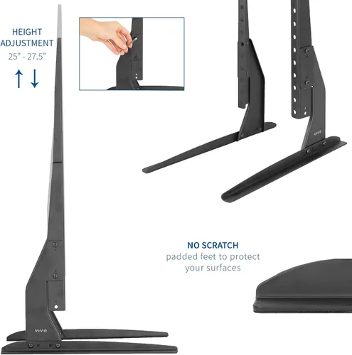 Vista 3 de VIVO - Soporte de mesa universal para televisores de pantalla plana LCD de 27 a 55 pulgadas T.V.