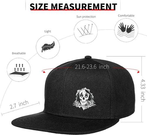 Vista 6 de Snapback Hats for Men Mens Hats Flat Bill Snap Backpack Fitted Trucker
