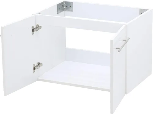 Vista 6 de Juego de lavabo flotante para montaje en pared, tocador de textura blanca en relieve, encimera de fregadero integrada blanca, 23.25 pulgadas