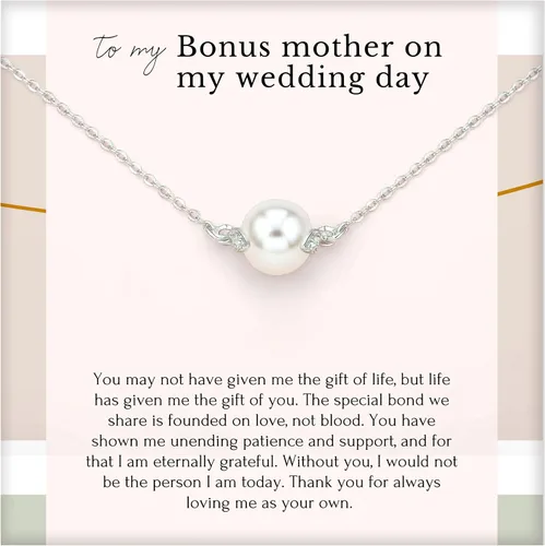 Vista 7 de HOPE LOVE SHINE Bonus Mother Wedding Day Message Card Gift - Yellow Gold Plated/Silver Plated Brass Necklace Present