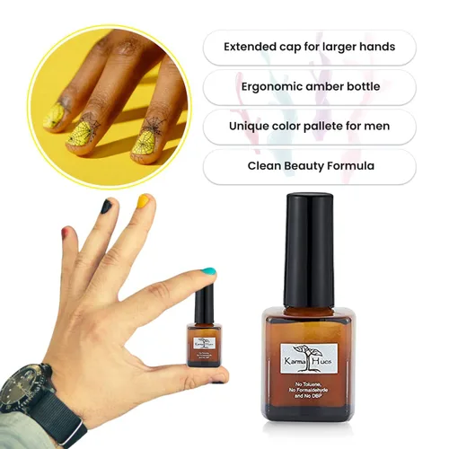 Vista 2 de karma organic Tratamiento natural de uñas, arte de uñas no tóxico, vegano y libre de crueldad animal para hombres