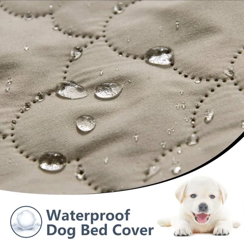 Vista 4 de Mantas para proteger el sofá, fundas impermeables para cama de perro, manta protectora de muebles para mascotas (beige + arena, 68 x 82 pulgadas)