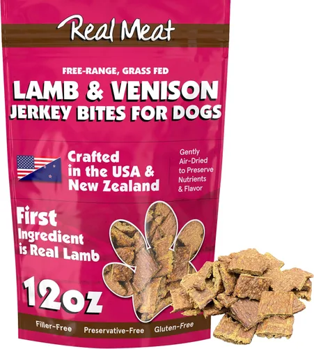 Vista 13 de Golosinas de carne real para perros - Bolsa de 12oz de tiras de carne de res aire-secas para perros de tamaño bocado - Golosinas de carne