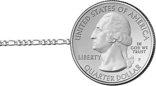 Vista 2 de Savlano Collar de cadena de eslabones Fígaro de plata de ley 925 de 0157in con caja de regalo para hombres y mujeres hecho en Italia Metal