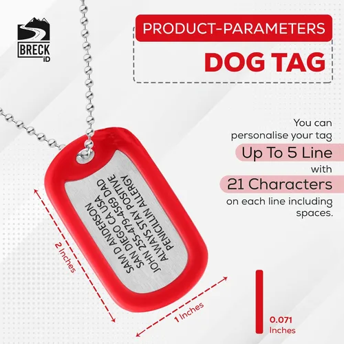 Vista 3 de Etiquetas militares personalizadas para perros, etiquetas de identificación grabadas personalizadas para veteranos, soldados en servicio activo