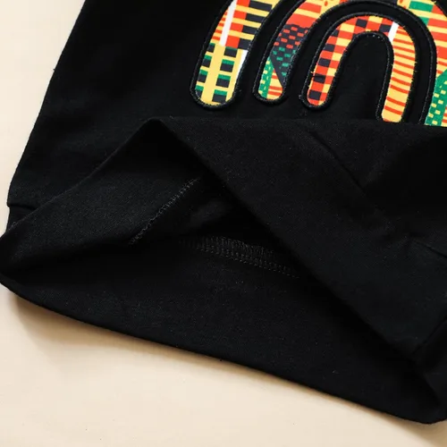 Vista 5 de Mubineo Conjunto de 2 piezas con estampado africano de Kente Dashiki para bebés, niñas y niños pequeños