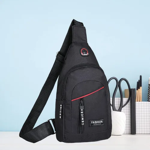 Vista 2 de Small Sling Bag Men Shoulder Backpack, Crossbody Chest Bag Water Sling Purse Travel Bag for Men