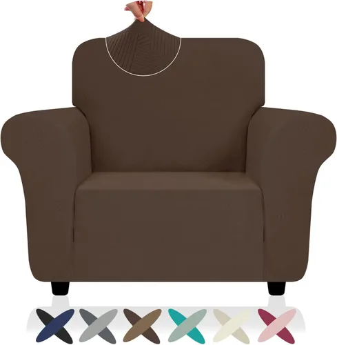 Vista 48 de ZNSAYOTX Funda súper elástica para silla (30"-47"), nuevas fundas de silla a rayas para sala de estar, aptas para perros y mascotas, protector