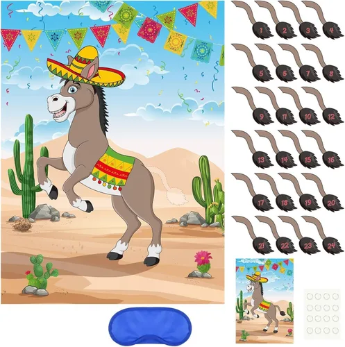 Vista 12 de PLULON Pin The Horn On The Unicorn para juegos de fiesta de cumpleaños infantiles, suministros de fiesta de unicornio, regalos de decoración