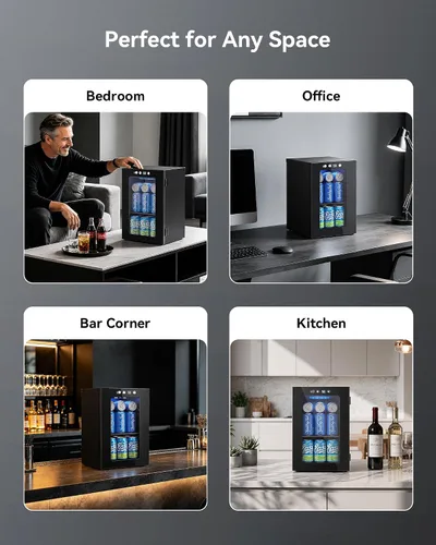 Vista 12 de Refrigerador de bebidas para 24 latas, mini refrigerador de encimera