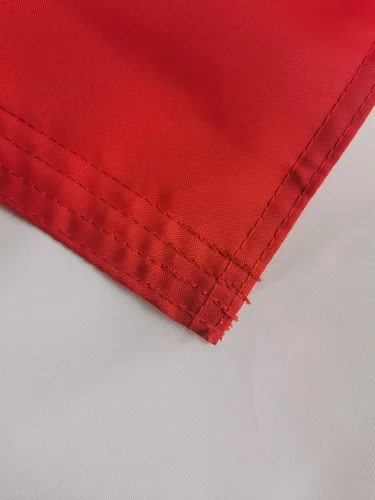Vista 5 de Bandera mexicana bordada de doble cara para exteriores, 3 capas, poliéster 340D resistente y cabecera de lona duradera