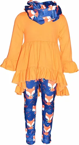 Vista 4 de Unique Baby Conjunto de 3 piezas a juego para niñas para cada conjunto de leggings navideños