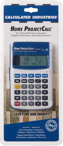 Vista 2 de Calculated Industries 8510 Home ProjectCalc Calculadora de proyecto de pies en fracción, calculadora de estimadora de materiales 4019, color blanco