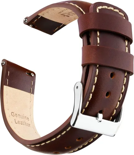 Vista 34 de Ritche Correas de Reloj de Cuero de Liberación Rápida Regalo de Navidad, Correas de Reloj Genuinas para Hombres y Mujeres, Correa de Reloj de Cuero