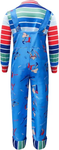 Vista 4 de Disfraz de Chucky para niños y niñas, disfraz de Halloween para cosplay