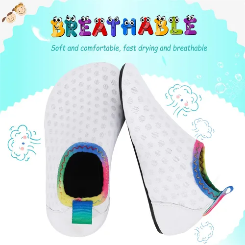Vista 2 de storeofbaby Zapatos de agua para bebés, niños y niñas, calcetines acuáticos de secado rápido para natación, playa, piscina