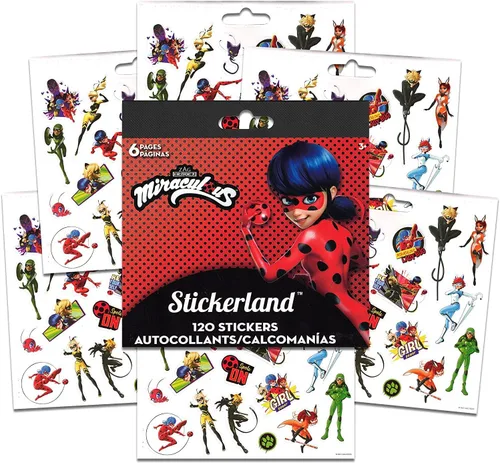 Vista 3 de Zagtoon Miraculous Ladybug - Bolsa de lona para niños, paquete con bolsa de viaje de mariquita milagrosa de 17 pulgadas, más calcomanías y más
