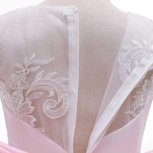 Vista 7 de QPANCY Vestidos de unicornio para niñas, trajes de concurso de princesa, diadema y ala a juego