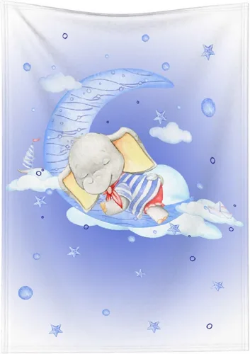 Vista 9 de Bonita manta de franela de elefante, ultra suave y acogedora, manta de forro polar ligera y mullida, manta de felpa cálida para sofá, cama, 30 x 40