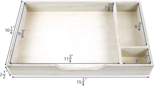 Vista 6 de Ikee Design Soporte de madera para monitor de 2 niveles con cajón, soportes de escritorio de madera Soporte ergonómico para monitor: eleva tu
