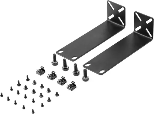 Vista 9 de Kit de montaje en rack para switches de 17.3 pulgadas, orejas de rack ajustables para productos Buffalo Tech, Cisco, NETGEAR, Dell, D-Link, Linksys