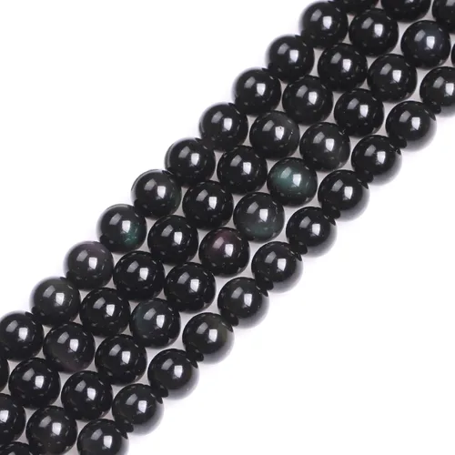 Vista 77 de GEM-Inside - 95 cuentas AA color morado oscuro de amatista de 15 pulgadas por hebra con agujero, piedras preciosas naturales y cuentas de cristal