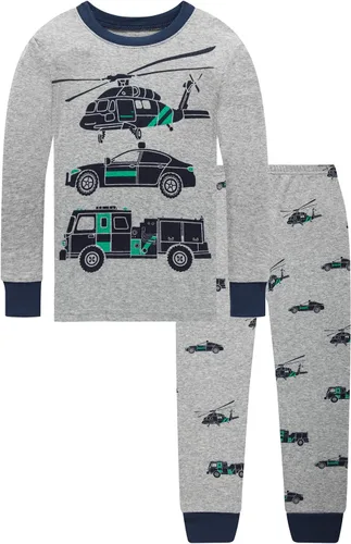 Vista 2 de Dolphin&Fish Pijamas para niños de 4 piezas, ropa de dormir de algodón para niños pequeños