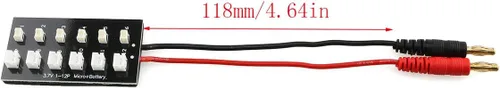 Vista 2 de E-outstanding Paquete de 1 placa de carga de equilibrio de batería Lipo de 3.7 V, 1S Ultra Micro JST-PH Paralelo Connect Plate Blade Inductrix