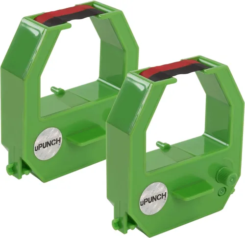 Vista 2 de Paquete de 2 cintas de tinta uPunch para reloj de tiempo sin cálculo HN3000