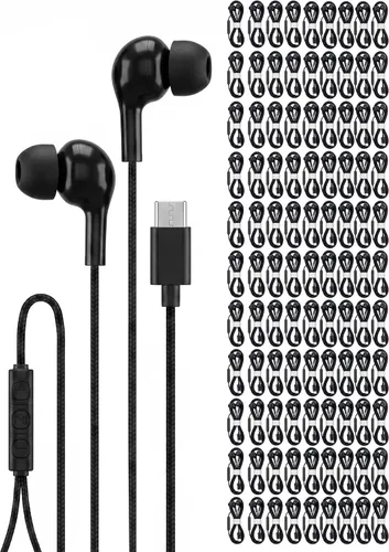 Vista 11 de Onyx - Paquete de 50 auriculares USB C a granel con micrófono, Onyx tipo C, auriculares con cancelación de ruido para iPhone 17/16/15 Pro Max Plus