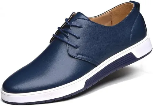 Vista 2 de BSROT Zapatos Oxford casuales para hombre, zapatos de vestir con cordones, cómodos zapatos deportivos de moda