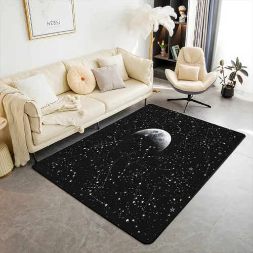 Vista 18 de jejeloiu Juego de alfombras de sala de estar, decoración de cine y noche, juego de alfombras de área de 3 x 5 con palomitas de maíz para interiores