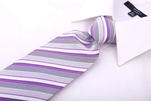 Vista 90 de Scott Allan - Corbatas de rayas para hombre - Corbata tejida para hombre