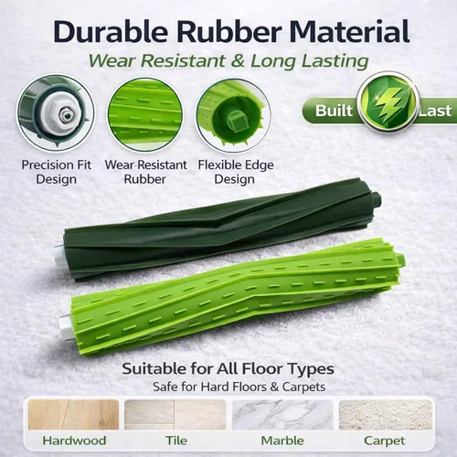 Vista 5 de Paquete de 4 cepillos de goma de repuesto para iRobot Roomba e, i y j Series, compatibles con e5 e6 e7, i1 i2 i3 i4 i6 i7 i8, j6 j7 j8 Plus, Combo