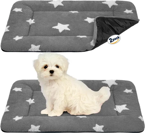 Vista 18 de Mora Pets - Cama para gatos de interior lavable, almohadilla antideslizante para jaula de perros, linda cama para perros con estrellas para perros