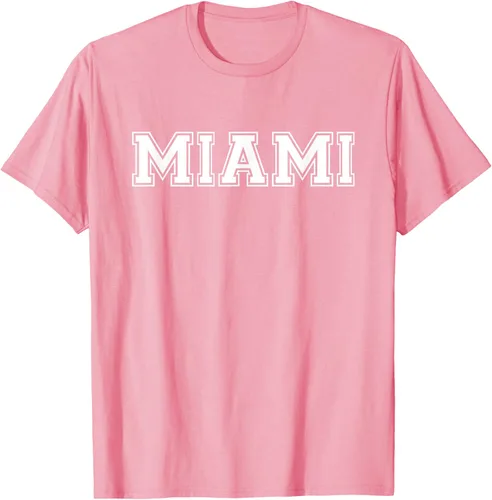Vista 96 de Camiseta de regalo deportiva estilo universitario Miami Florida, Negro, S