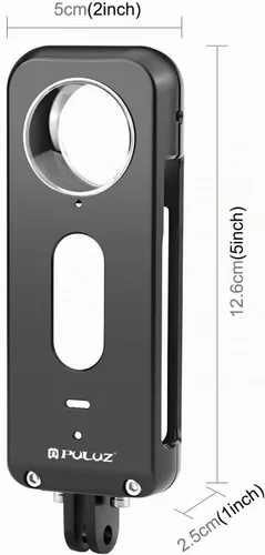Vista 2 de PULUZ - Funda protectora de metal + protectores de lente para Insta360 X3