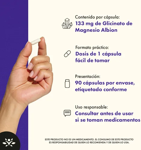 Vista 5 de Albion Magnesio Quelatado 133 mg 90 Cápsulas