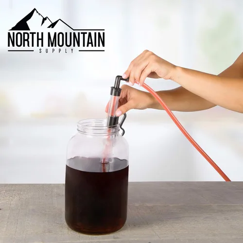 Vista 5 de North Mountain Supply Sifón automático de inicio rápido - 22 pulgadas, con clip de cubo, válvula de mariposa y manguera