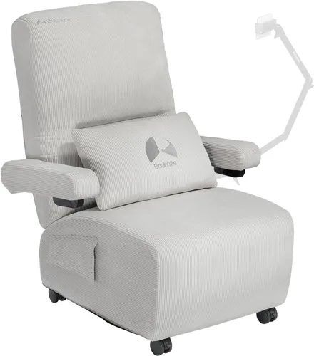 Vista 10 de Bauhutte G-410-BK Deluxe Gaming Sofa, Recliner, Gaming Chair, Single Seat, Black, Desk Sofa, Wheels, Ottoman