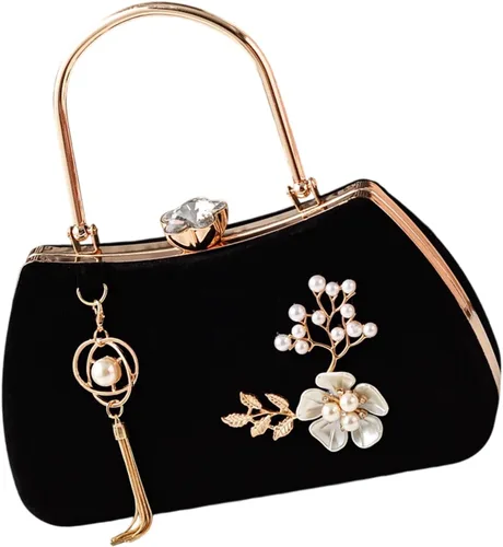 Vista 13 de Elegante bolso de noche con cadena de metal desmontable bolso de hombro de moda bolso casual para mujeres fiesta de boda