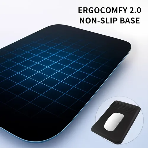 Vista 6 de Alfombrilla ergonómica para mouse con reposamuñecas, espuma viscoelástica súper suave, alivio del dolor para teclado de computadora, reposamanos