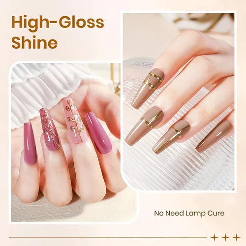 Vista 5 de Juego de esmaltes de uñas de secado rápido, esmalte de uñas regular sin gel de secado rápido, esmalte de uñas de uñas de secado rápido, salón