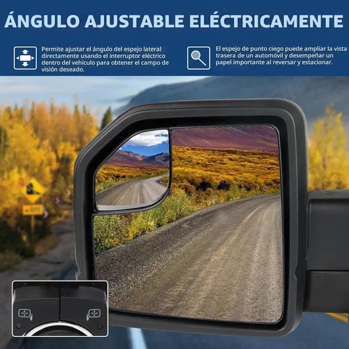 Vista 3 de Ensamble de espejo lateral del conductor Dexepe Compatible con Ford F-150 2015-2020 Espejo retrovisor con vidrio ajustable eléctricamente, espejo