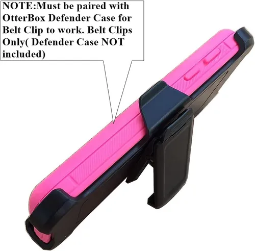 Vista 2 de Paquete de 2 fundas de repuesto con clip para cinturón compatibles con OtterBox Defender Series para Apple iPhone 14 (6.1 pulgadas)