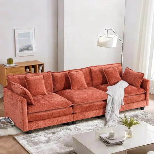 Vista 131 de SoarFlash Sofá modula, de felpilla, posición de en medio, beige