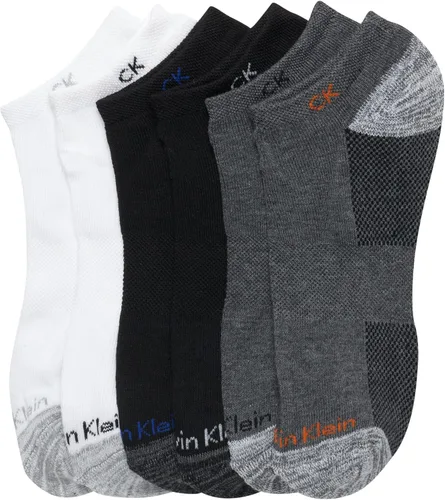 Vista 147 de Calvin Klein Calcetines para hombre, mezcla de algodón, acolchados, sin talla, forro de calcetines atléticos (6 unidades)