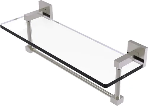 Vista 15 de Allied Brass MT-1-16TB Montero Collection - Estante de cristal integrado para tocador de 16 pulgadas, color negro mate