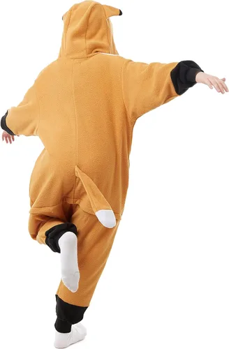 Vista 3 de CANASOUR - Pijama tipo mameluco para niñas y niños, unisex, de anime y de una pieza, para Halloween, Navidad, fiesta de disfraces y Cosplay, talla 4T