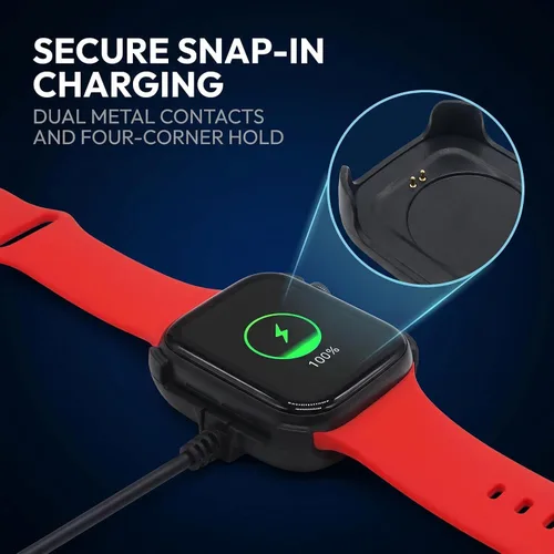 Vista 5 de Cable de carga negro para reloj inteligente HW22 Smartwatch Cargador magnético Soporte Soporte USB Cable de carga carga Cable adaptador Cables